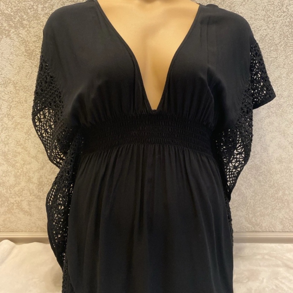 Victoria's Secret Black Crochet Swim Cover-Up